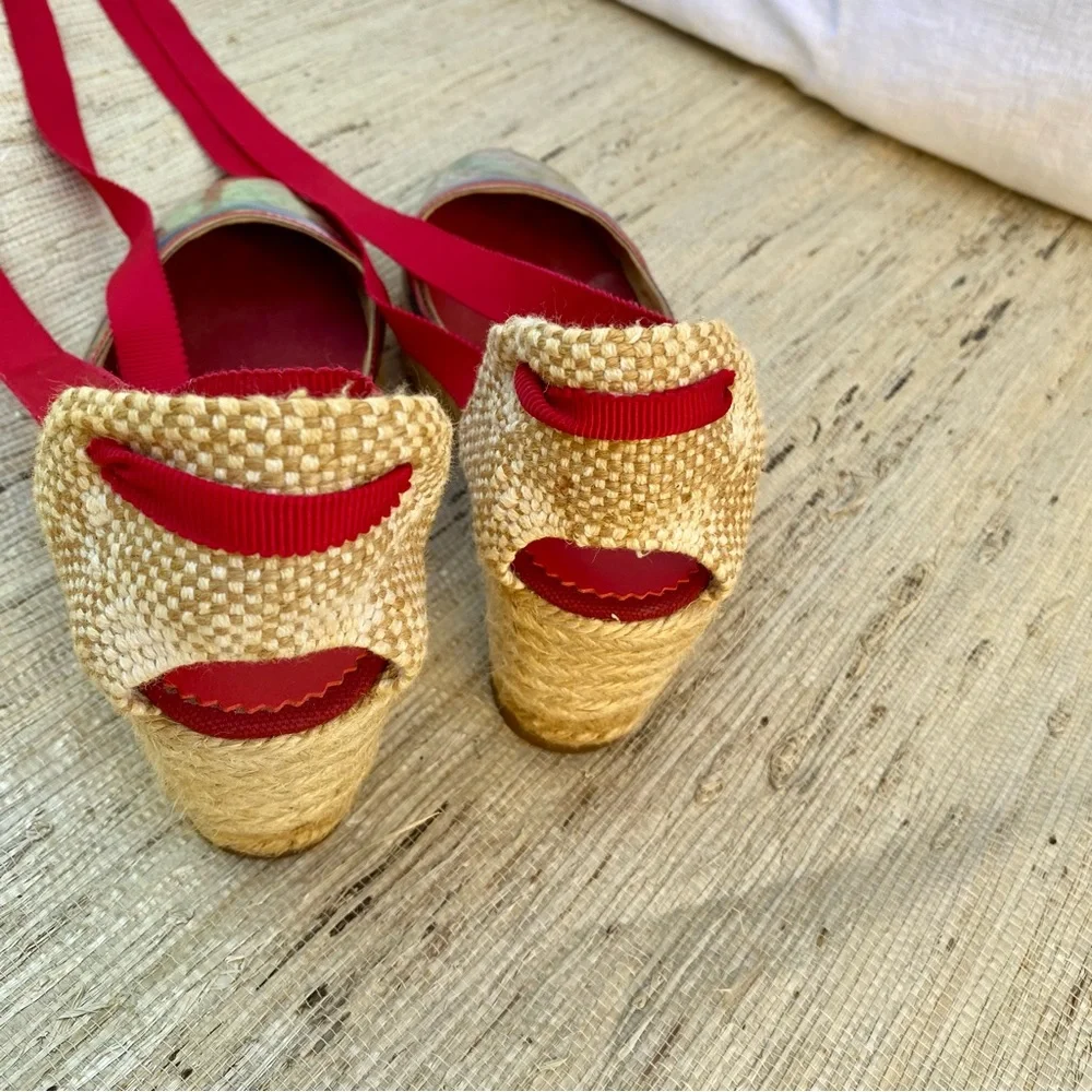 Christian Louboutin “Trash” Wedge Espadrilles Sandal